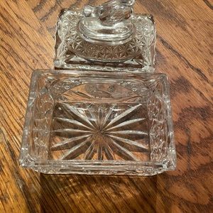 Glass trinket box